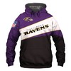 All Over Print Baltimore Ravens Hoodie 3D Zip Hoodie