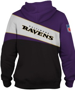 All Over Print Baltimore Ravens Hoodie 3D Zip Hoodie