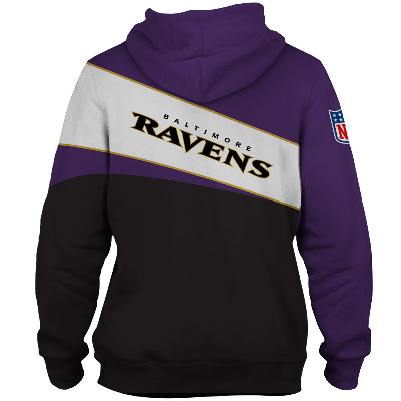 All Over Print Baltimore Ravens Hoodie 3D Zip Hoodie