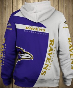 All Over Print Baltimore Ravens Hoodie 3D Zip Hoodie Pullover Gift For Fans