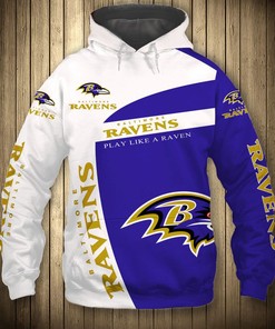 All Over Print Baltimore Ravens Hoodie 3D Zip Hoodie Pullover Gift For Fans
