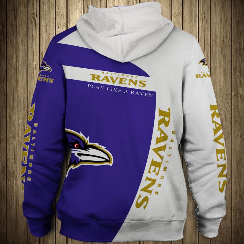 All Over Print Baltimore Ravens Zip Up Hoodie 3D Pullover Hoodie Gifts For Fans