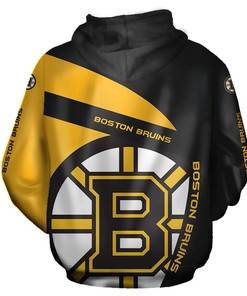 All Over Print Boston Bruins Hoodie 3D Zip Hoodie For Fans