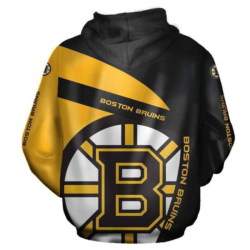 All Over Print Boston Bruins Hoodie 3D Zip Hoodie For Fans