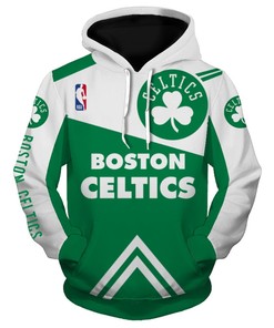All Over Print Boston Celtics Hoodie 3D Zip Hoodie For Fans