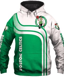 All Over Print Boston Celtics Hoodie 3D Zip Hoodie For Fans Nba
