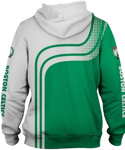 All Over Print Boston Celtics Hoodie 3D Zip Hoodie For Fans Nba