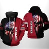 All Over Print Boston College Eagles Ncaa Us Flag Skull 3D Hoodie With Zipper