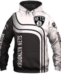 All Over Print Brooklyn Nets Hoodie 3D Zip Hoodie For Fans
