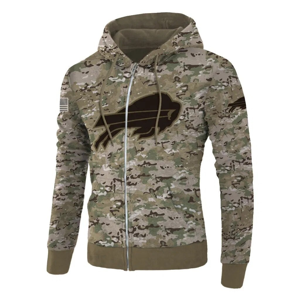 All Over Print Buffalo Bills Hoodie 3D Camo Graphic Gifts For Fans