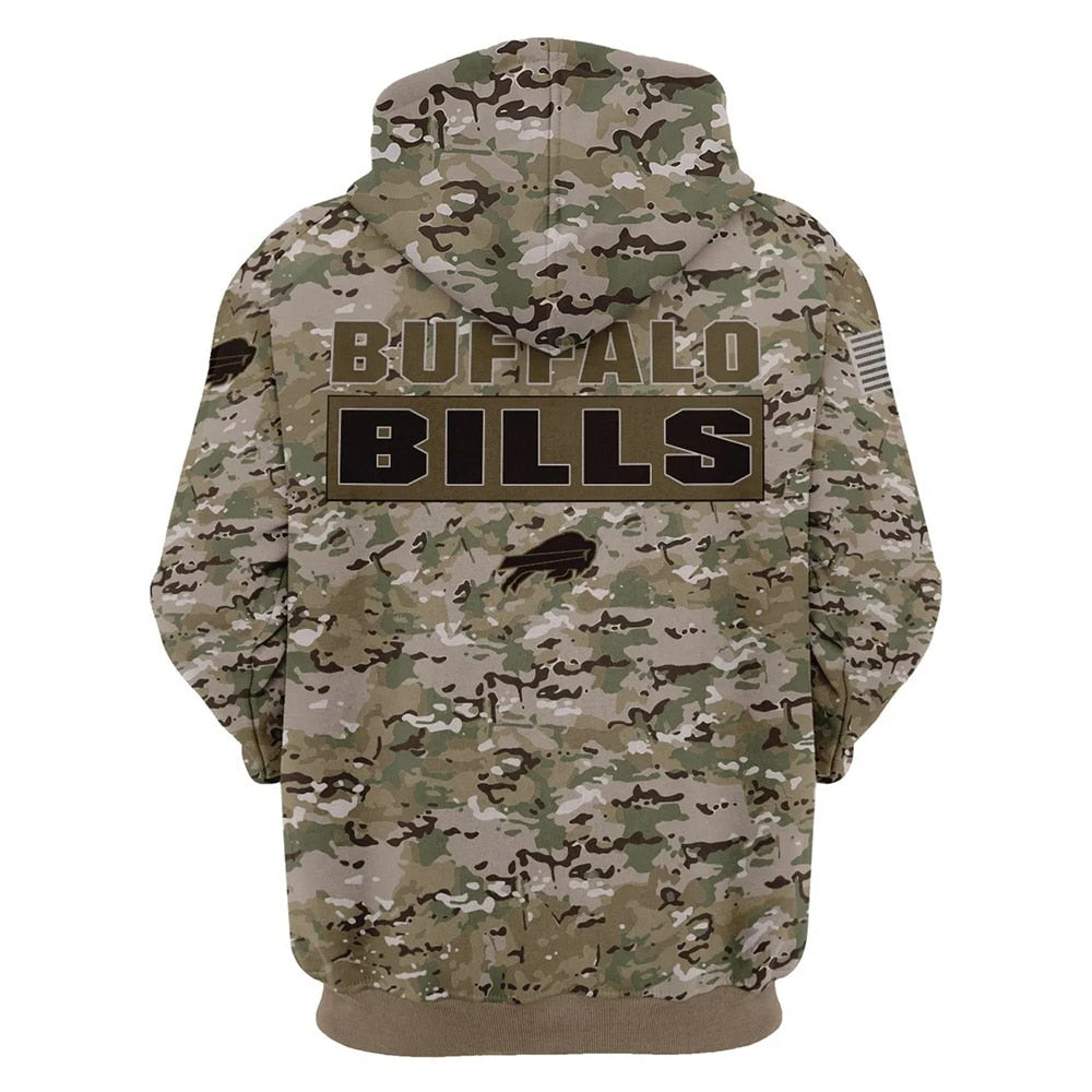 All Over Print Buffalo Bills Hoodie 3D Camo Graphic Gifts For Fans