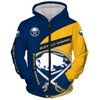 All Over Print Buffalo Sabres Hoodie With 3D Zip Hoodie Gift For Fans