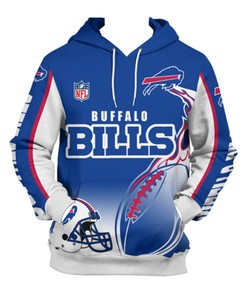 All Over Print Flame Balls Graphic Buffalo Bills Hoodie With 3D Zip Hoodie For Fans