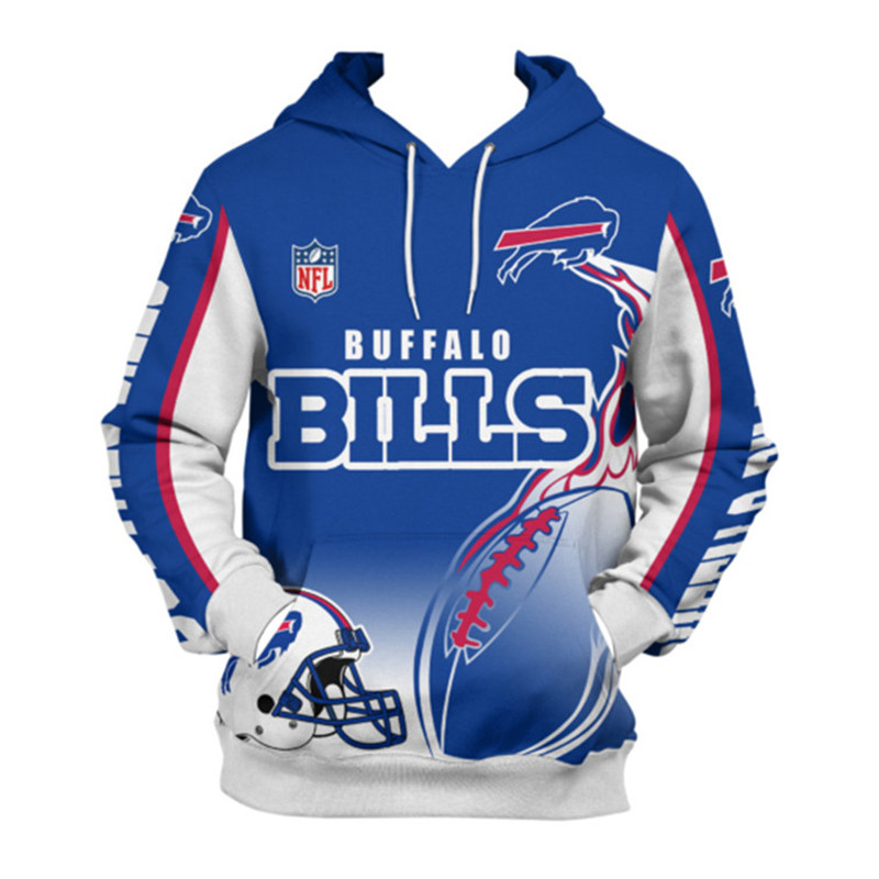 All Over Print Flame Balls Graphic Buffalo Bills Hoodie With 3D Zip Hoodie For Fans