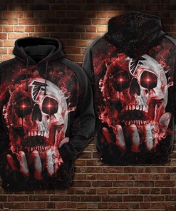 All Over Print Hoodie For Atlanta Falcons Nfl Team With 3D Design And Zip Up Option