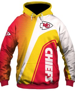 All Over Print Kansas City Chiefs 3D Zip Hoodie For Nfl Fans