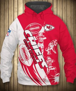 All Over Print Kansas City Chiefs Cartoon Player Cute Zip Hoodie
