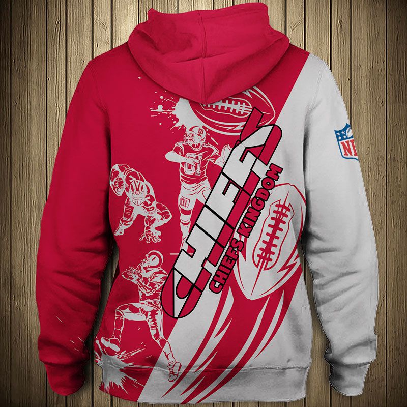 All Over Print Kansas City Chiefs Cartoon Player Cute Zip Hoodie