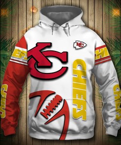 All Over Print Kansas City Chiefs Graphic Balls Zip Hoodie Pullover
