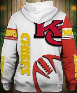 All Over Print Kansas City Chiefs Graphic Balls Zip Hoodie Pullover