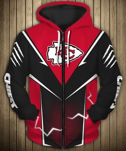 All Over Print Kansas City Chiefs Lightning Graphic Hoodie Gift For Fans