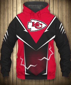 All Over Print Kansas City Chiefs Lightning Graphic Hoodie Gift For Fans