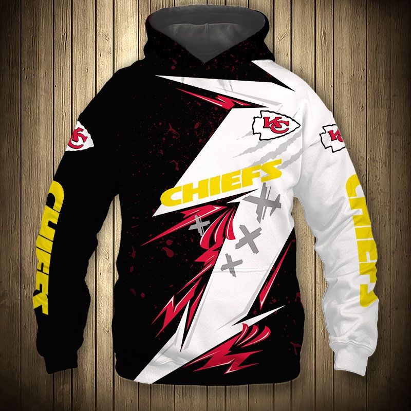 All Over Print Kansas City Chiefs Thunder Graphic Hoodie Gift For Fans