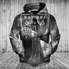 All Over Print Las Vegas Raiders 3D Death Skull Hoodie Gift For Fans