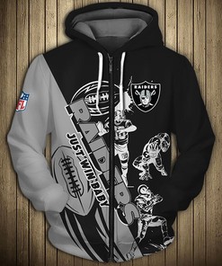 All Over Print Las Vegas Raiders Cartoon Player Cute Zip Hoodie