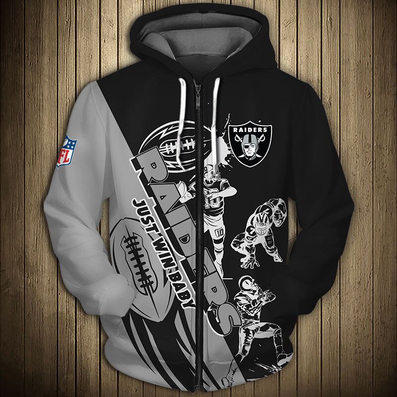 All Over Print Las Vegas Raiders Cartoon Player Cute Zip Hoodie