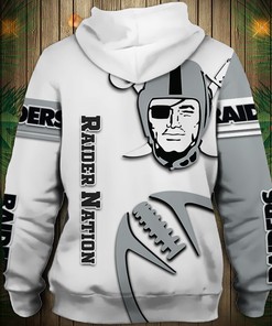 All Over Print Las Vegas Raiders Graphic Balls Zip Hoodie Pullover