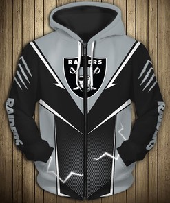 All Over Print Las Vegas Raiders Lightning Graphic Hoodie Gift For Fans