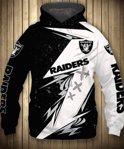 All Over Print Las Vegas Raiders Thunder Graphic Hoodie Gift For Fans