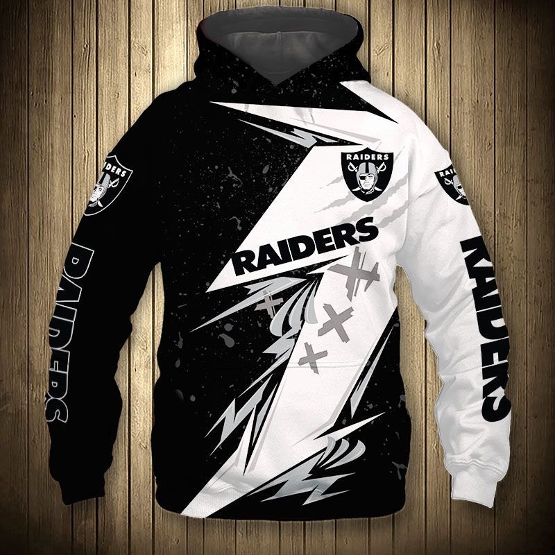 All Over Print Las Vegas Raiders Thunder Graphic Hoodie Gift For Fans