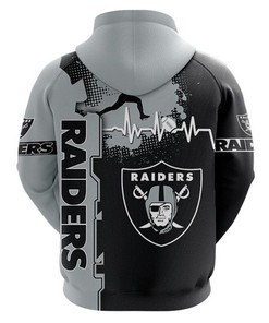 All Over Print Las Vegas Raiders Zip Up Hoodie Gift For Fans