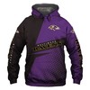 All Over Print Long Sleeve Baltimore Ravens Hoodie 3D Zip Hoodie For Fans