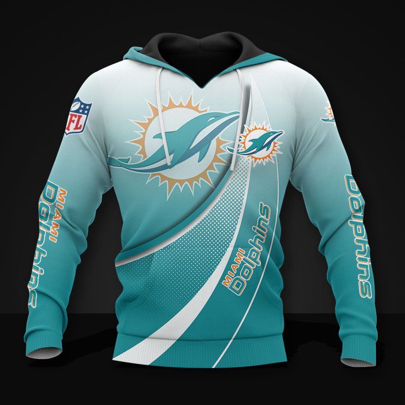 All Over Print Miami Dolphins 3D Hoodie With High Quality Print