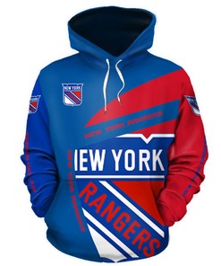All Over Print Zip Hoodie For Fans - 3D Hoodie For New York Rangers 