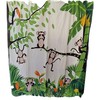 Allure Monkey Shower Curtain Bright Flowers Bananas Vibrant Cute Unisex Bathroom Decor