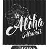 Aloha Hawaii Hibiscus Flowers Painting Shower Curtain For Exotic Bathroom Decor