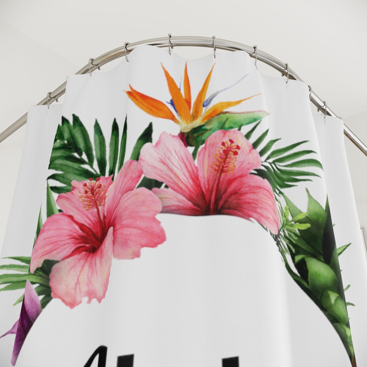 Aloha Hawaii Shower Curtain - Perfect Decorr For Tropical Themed Bathrooms - Image 2