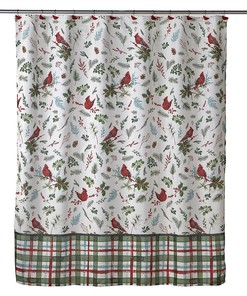 Alotta Llamas Shower Curtain, Blue Farmhouse Bathroom Decor