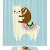 Alpaca And Sloth Waterproof Shower Curtain - Cute And Playful Bathroom Decorr