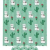 Alpaca Llama White Cactus Green Waterproof Shower Curtain - Adds A Touch Of Nature To Your Bathroom