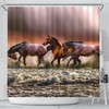 Amazing Horse Painting Print Shower Curtain - Add Artistic Style To Your Bathroom
