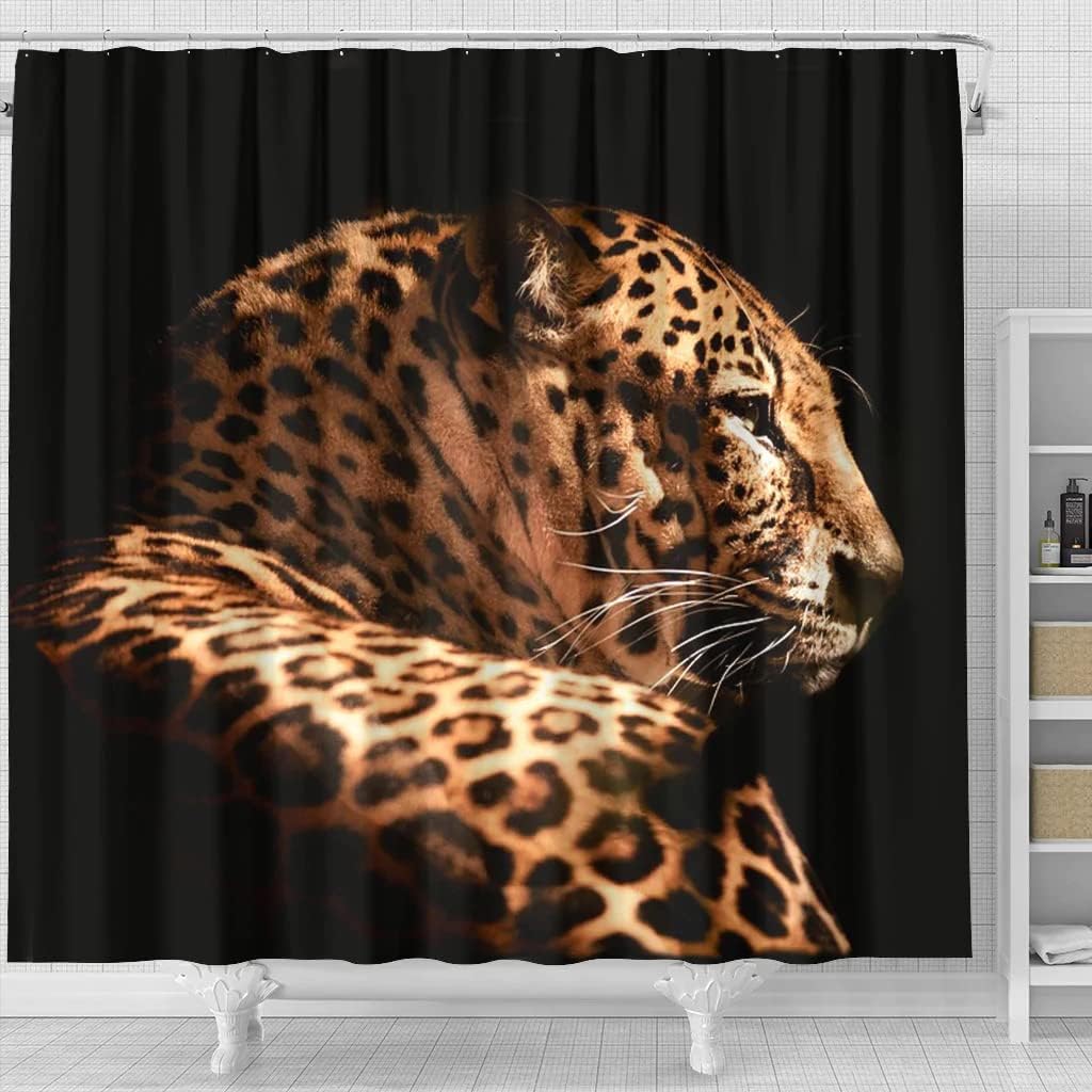 Amazing Leopard Print Shower Curtain - Perfect For Animal Print Lovers - Adds A Touch Of The Wild To Your Bathroom - Image 4