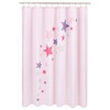 Amazon Basics Fun And Playful Pink Stars Printed Pattern Microfiber Bathroom Shower Curtain