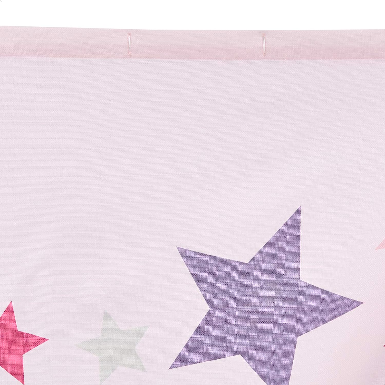 Amazon Basics Fun And Playful Pink Stars Printed Pattern Microfiber Bathroom Shower Curtain - Image 3