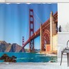 Ambesonne San Francisco Golden Gate Bridge Shower Curtain From Marshall Beach, California Usa Shore