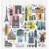 Ambesonne Travel And Europe Themed Shower Curtain With Maps Print, Purpleblue Multicolor Bathroom Decor